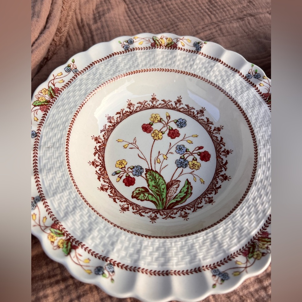 Vintage Spode Cowslip Floral Patterned Ceramic Bowl made in England 2 bowls
